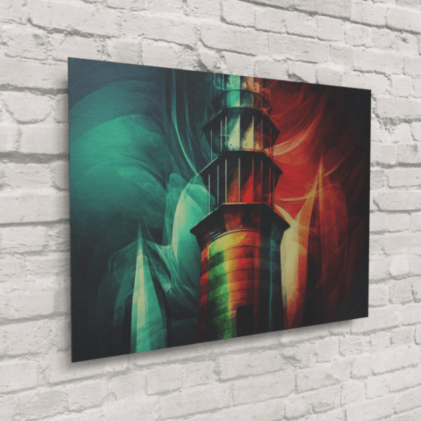 Abstract_Visions_Crimson Echoes of Chaos_Brushed_Metal_Mockup