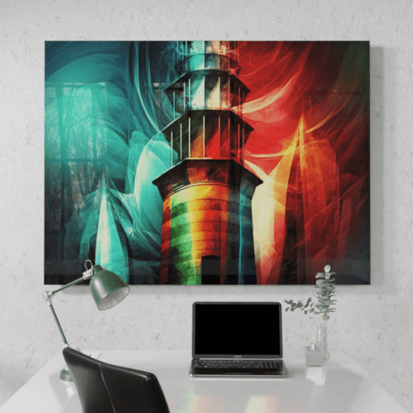 Abstract_Visions_Crimson Echoes of Chaos_Desk_Mockup