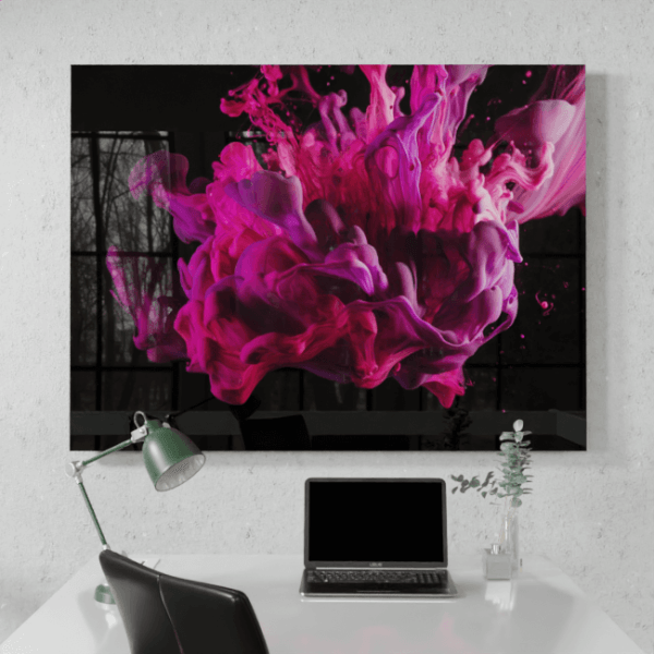 Abstract_Visions_Crimson Fusion Unleashed_Desk_Mockup