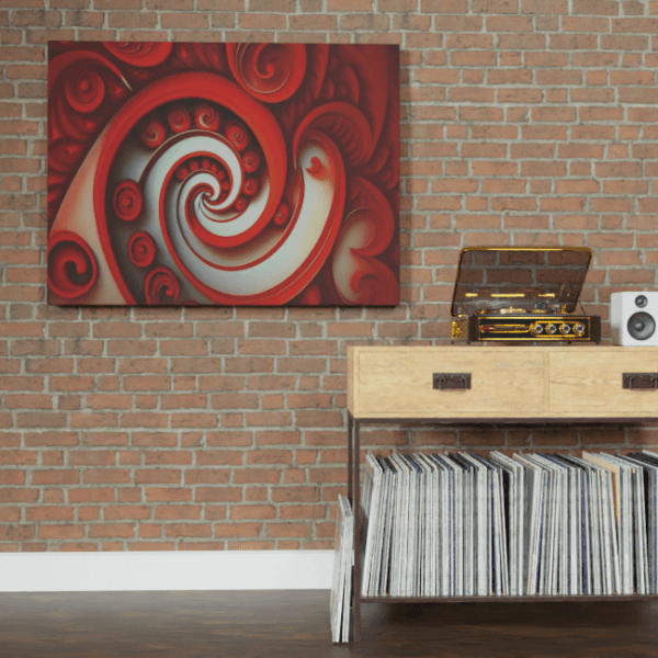 Abstract_Visions_Crimson Fusion of Creation_Brick_Wall_Mockup