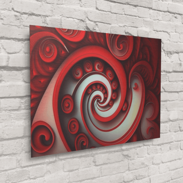 Abstract_Visions_Crimson Fusion of Creation_Brushed_Metal_Mockup
