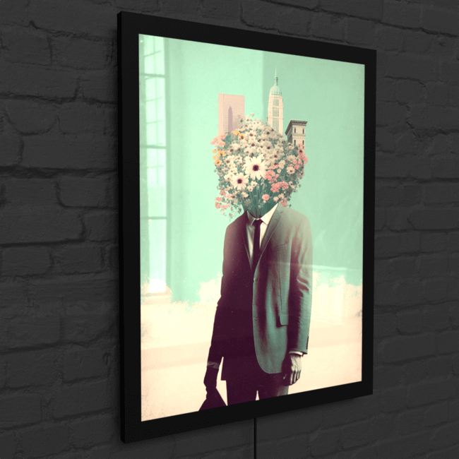 Flower_Heads_Time-Traveling Petal Whispers (1)_LED_SnapFrame_Mockup