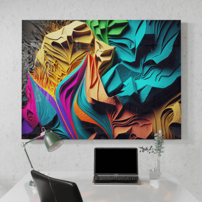 Abstract_Visions_Radiant Geometric Dreamscape_Desk_Mockup