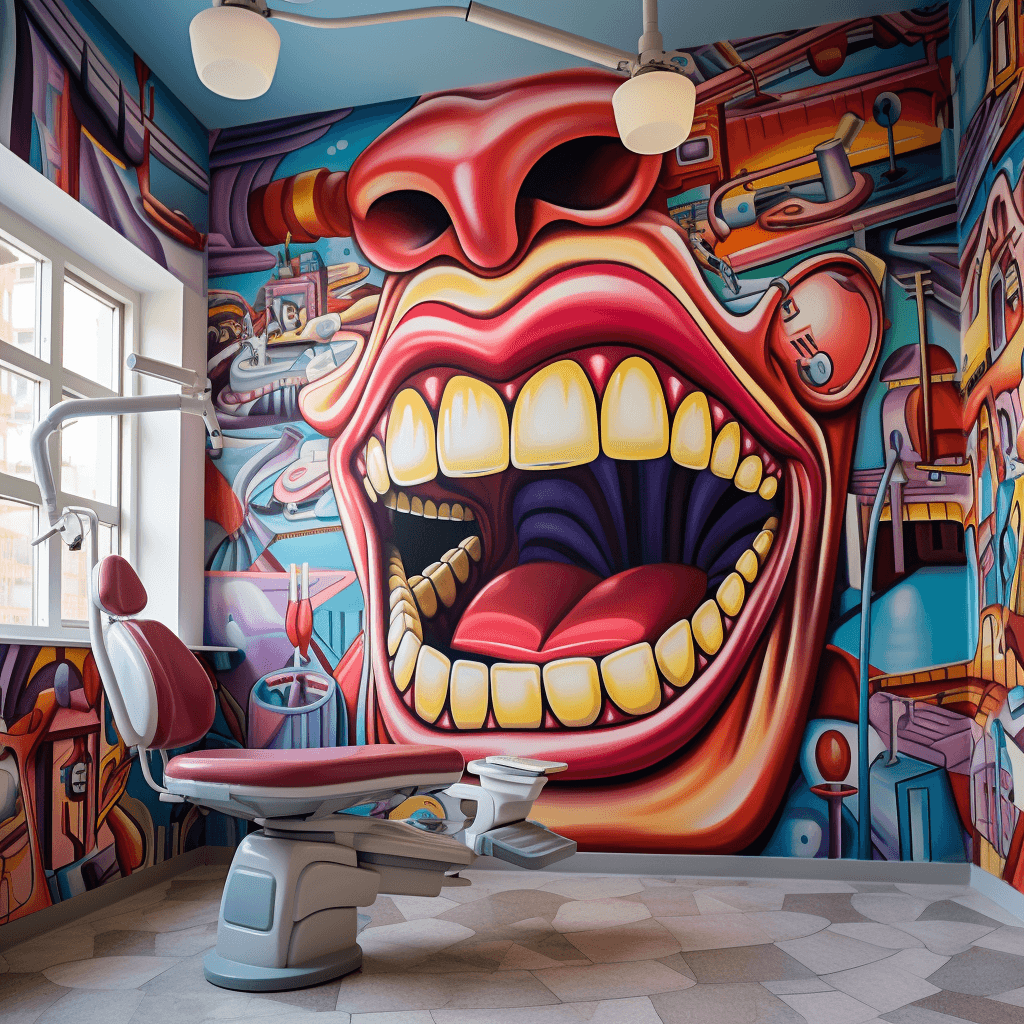 crazy dental abstract wall paper