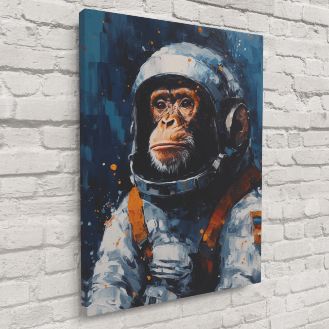 Astronaut Ape_Oil Painting Portraits_4_Canvas_Mockup