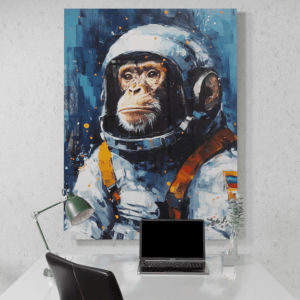 Astronaut Ape_Oil Painting Portraits_4_Desk_Mockup
