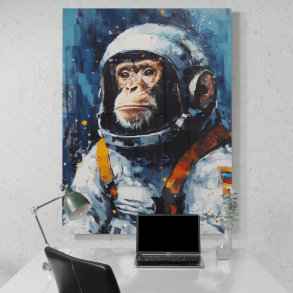 Astronaut Ape_Oil Painting Portraits_4_Desk_Mockup