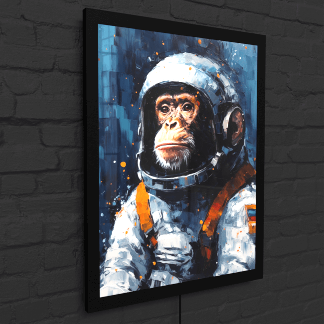 Astronaut Ape_Oil Painting Portraits_4_LED_Snap_Mockup