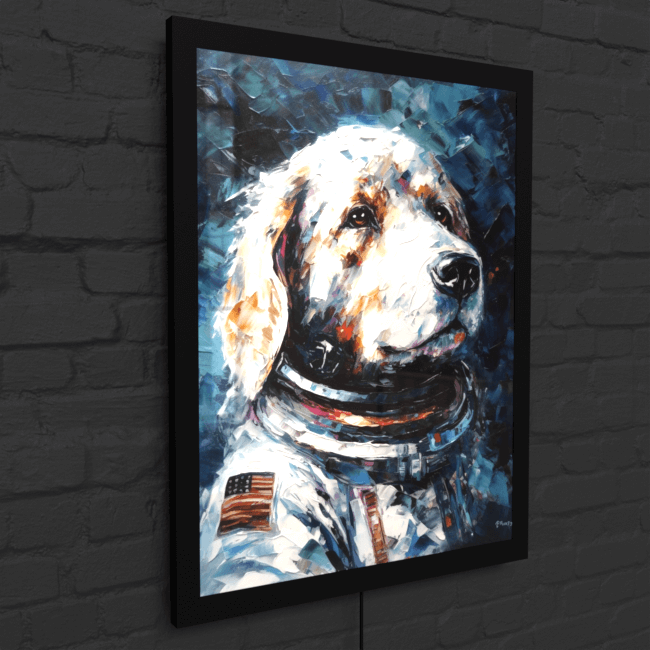 Astronaut Hound_Oil Painting Portraits_6_LED_Snap_Mockup