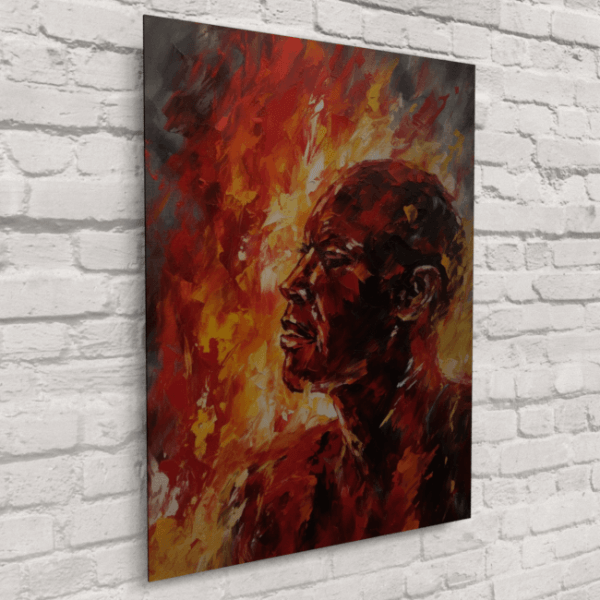 Athlete On Fire_Oil Painting Portraits_57_Brushed_Metal_Mockup
