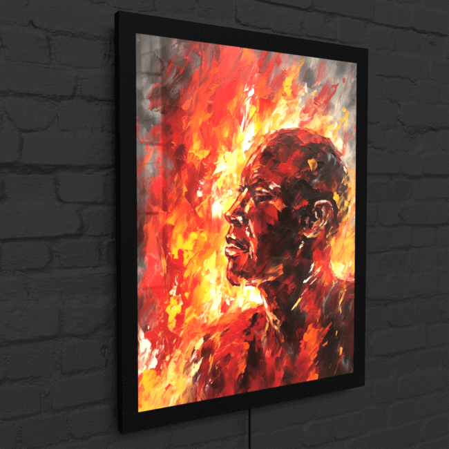 Athlete On Fire_Oil Painting Portraits_57_LED_Snap_Mockup
