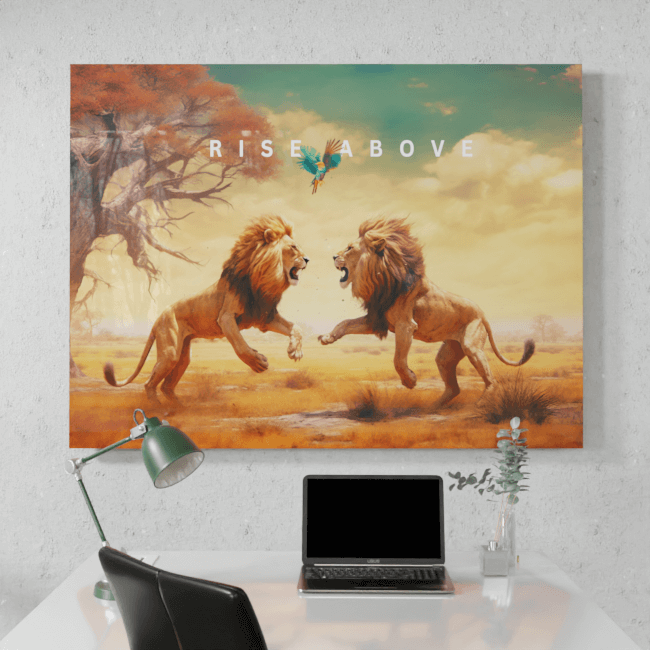 Big Acrylic_Motivational Masterpieces_11_ rise above_Desk_Mockup