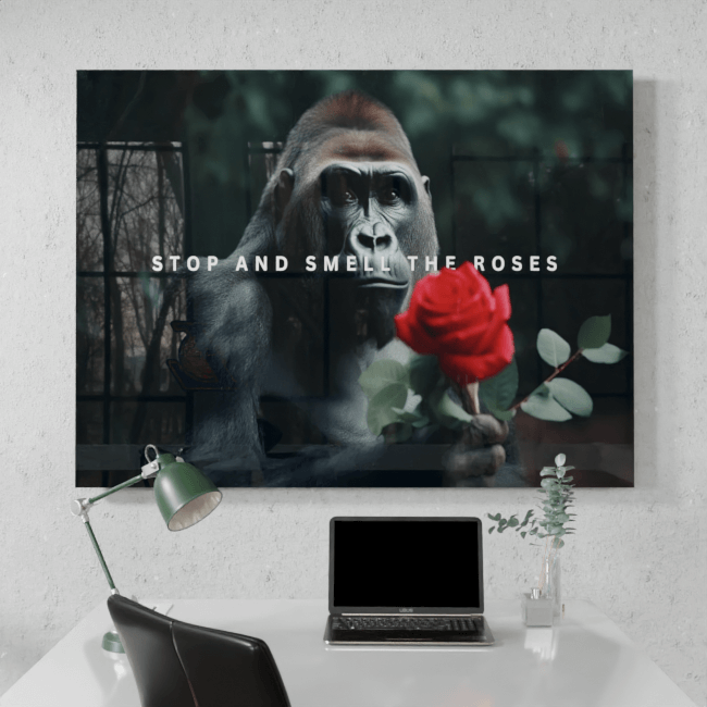 Big Acrylic_Motivational Masterpieces_13_ stop and smell the roses_Desk_Mockup