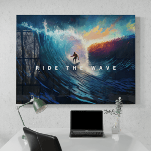 Big Acrylic_Motivational Masterpieces_26_ ride the wave_Desk_Mockup