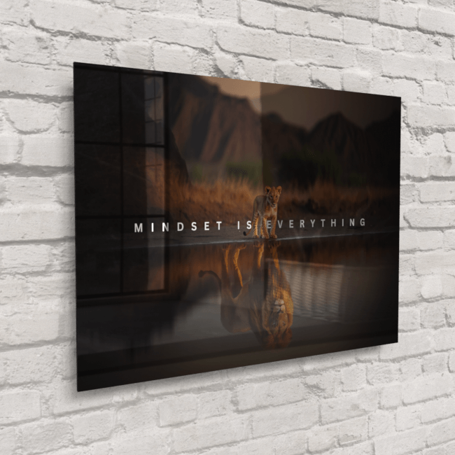 Big Acrylic_Motivational Masterpieces_34_ mindset is everything number four_Acrylic_Mockup