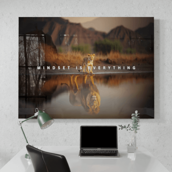 Big Acrylic_Motivational Masterpieces_34_ mindset is everything number four_Desk_Mockup