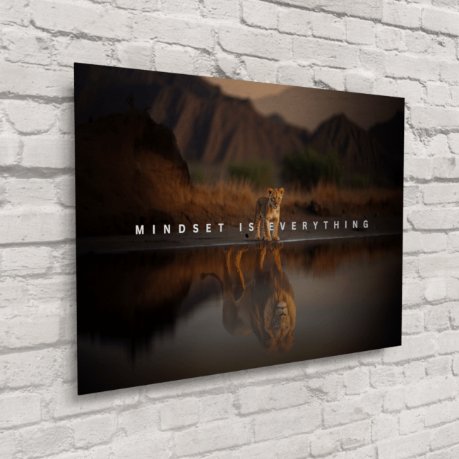 Big Acrylic_Motivational Masterpieces_34_ mindset is everything number four_Metal_Mockup