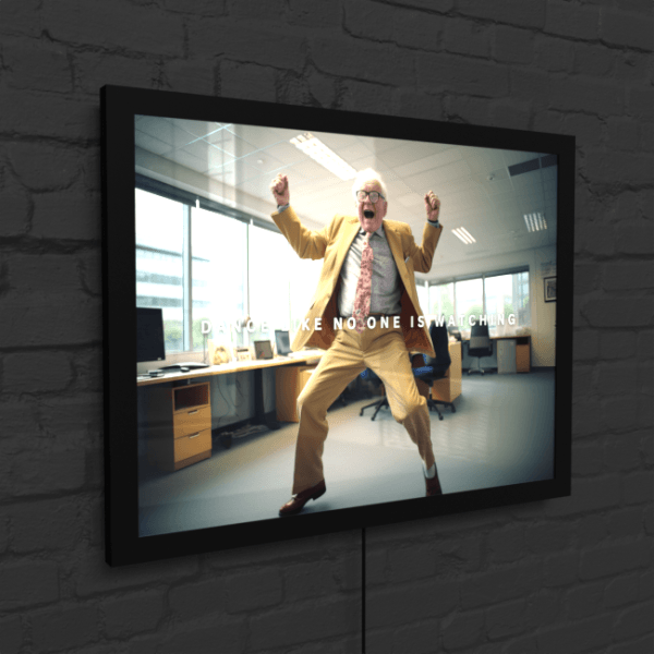 Big Acrylic_Motivational Masterpieces_42_ dance like no one is watching_LED_Snap_Frame_Mockup 2