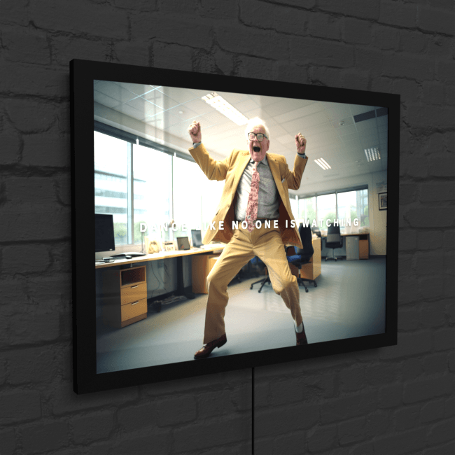 Big Acrylic_Motivational Masterpieces_42_ dance like no one is watching_LED_Snap_Frame_Mockup 2
