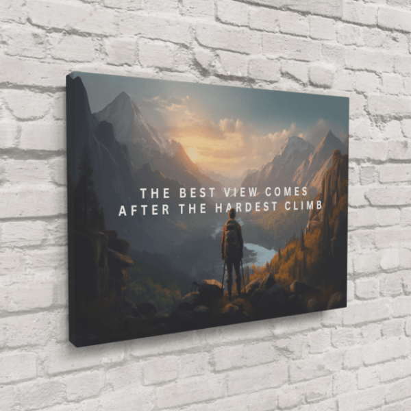 Big Acrylic_Motivational Masterpieces_4_ the best view comes after the hardest climb_Canvas_Mockup