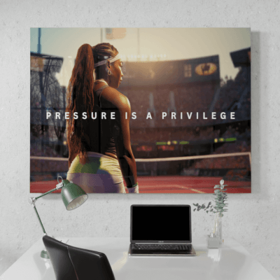Big Acrylic_Motivational Masterpieces_50_ pressure is a privilege_Desk_Mockup