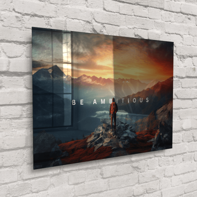 Big Acrylic_Motivational Masterpieces_5_ be ambitious_Acrylic_Mockup
