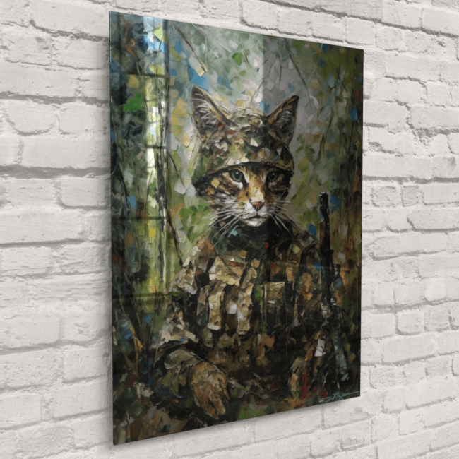 Cat Soldier_Oil Painting Portraits_3_Acrylic_Mockup