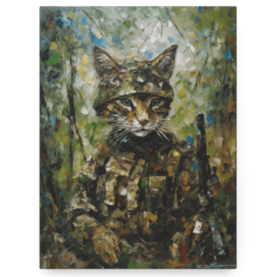 Cat Soldier_Oil Painting Portraits_3_Floater_Mockup