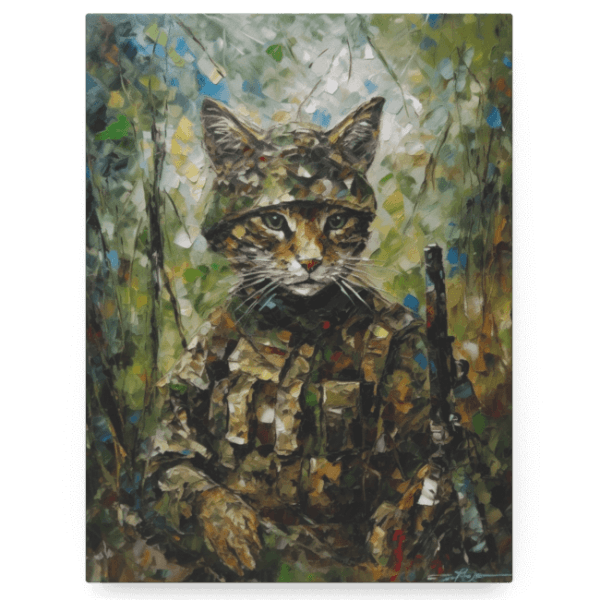 Cat Soldier_Oil Painting Portraits_3_Floater_Mockup
