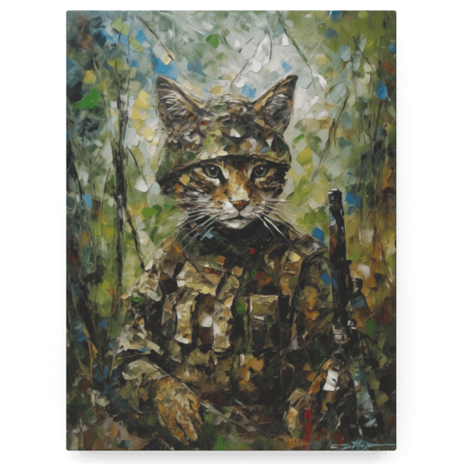Cat Soldier_Oil Painting Portraits_3_Floater_Mockup