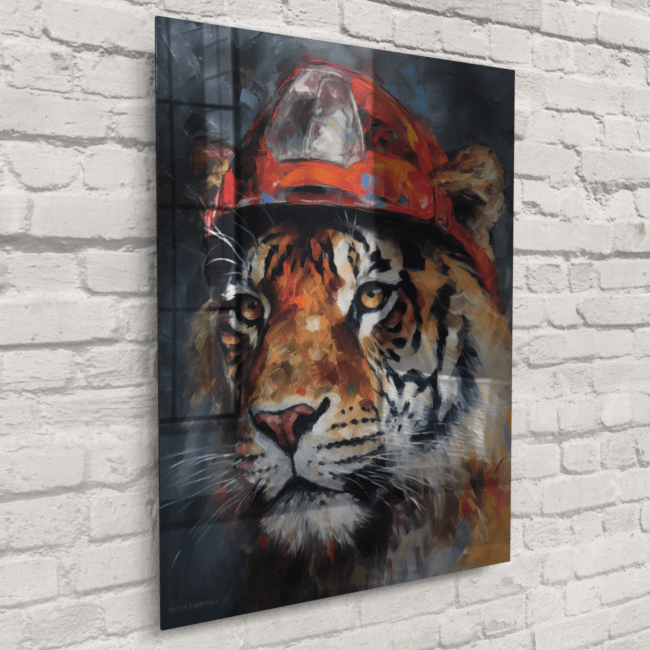 Tiger Firefighter_Oil Painting Portraits_12_Acrylic_Mockup