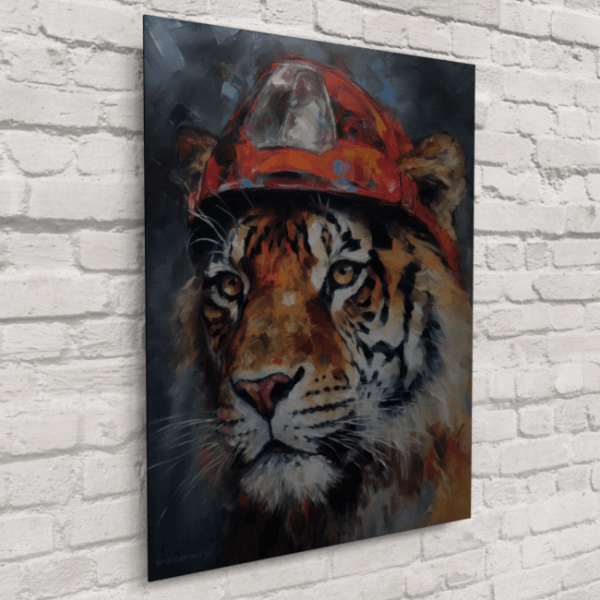 Tiger Firefighter_Oil Painting Portraits_12_Brushed_Metal_Mockup