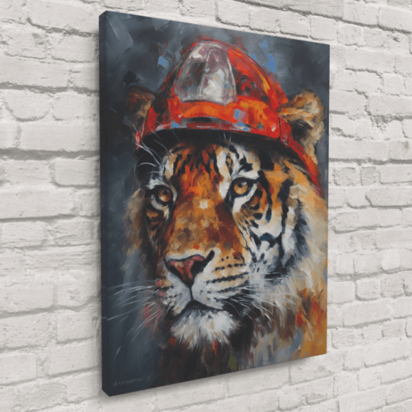 Tiger Firefighter_Oil Painting Portraits_12_Canvas_Mockup