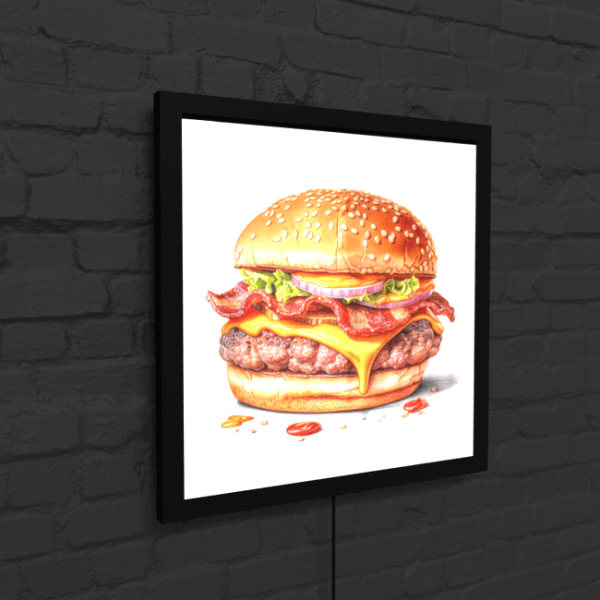 BA_Food_Frenzy_Food_26_Bacon Cheeseburger_LED_Snap_Frame_Mockup