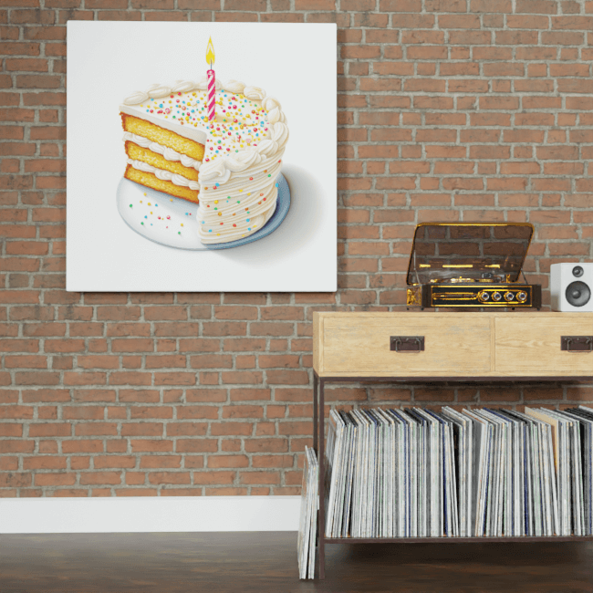 BA_Food_Frenzy_Food_35_Birthday Cake with Candle_Brick_Wall_Mockup