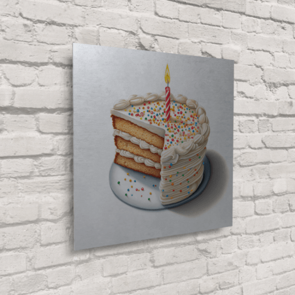 BA_Food_Frenzy_Food_35_Birthday Cake with Candle_Brushed_Metal_Mockup