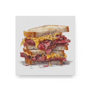 Messy Pastrami Sandwich