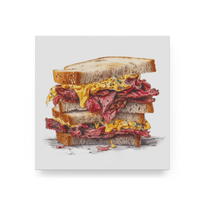 Messy Pastrami Sandwich