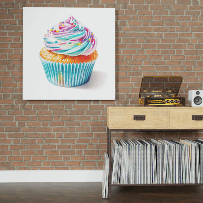 BA_Food_Frenzy_Food_72_Party Cupcake_Brick_Wall_Mockup