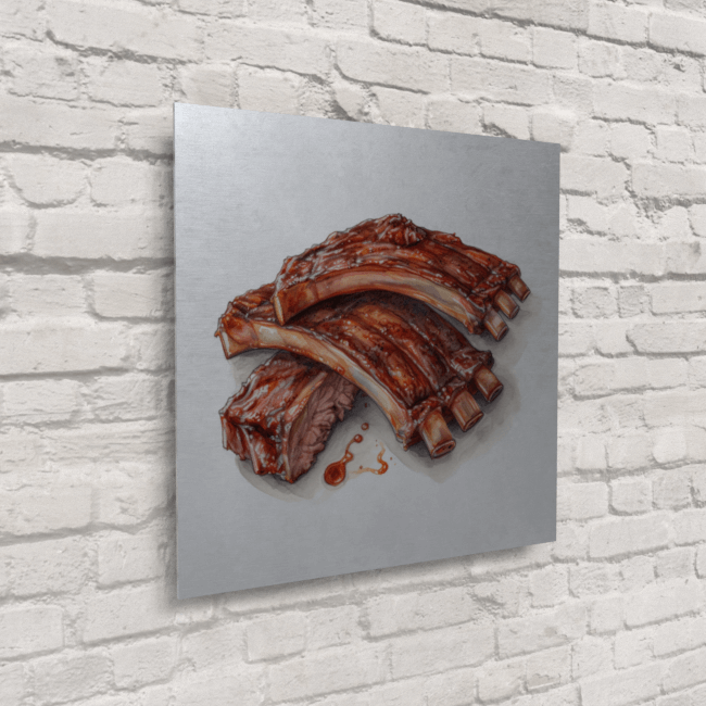 BA_Food_Frenzy_Food_76_Baby Back Ribs_Brushed_Metal_Mockup