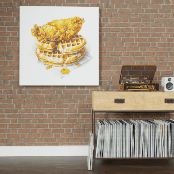BA_Food_Frenzy_Food_78_Chicken _ Waffles_Brick_Wall_Mockup