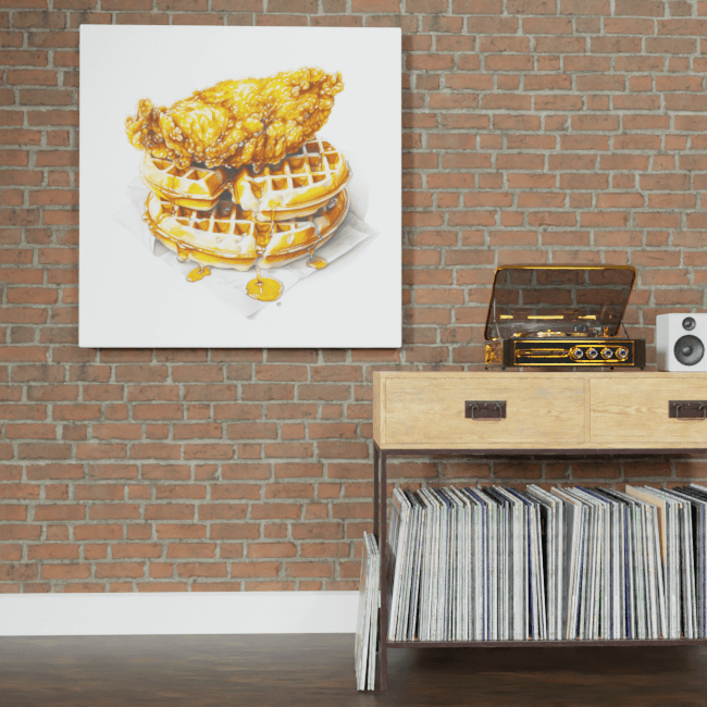 BA_Food_Frenzy_Food_78_Chicken _ Waffles_Brick_Wall_Mockup