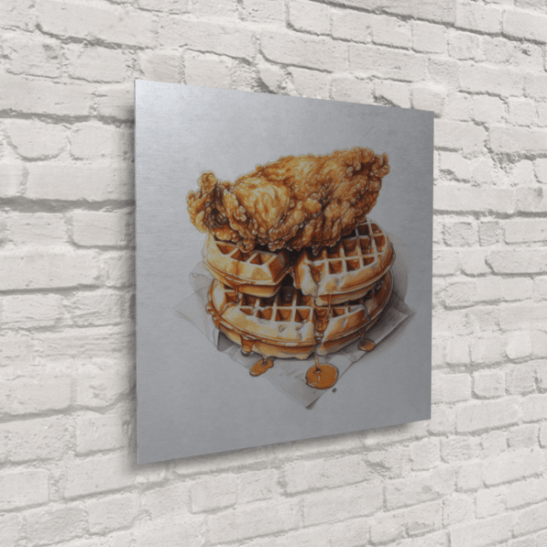 BA_Food_Frenzy_Food_78_Chicken _ Waffles_Brushed_Metal_Mockup