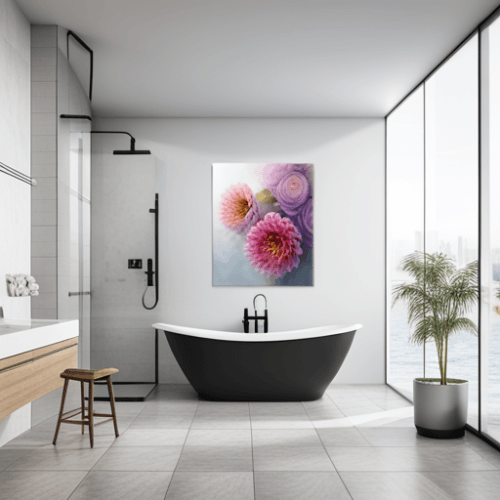 Acrylic bathroom wall prints
