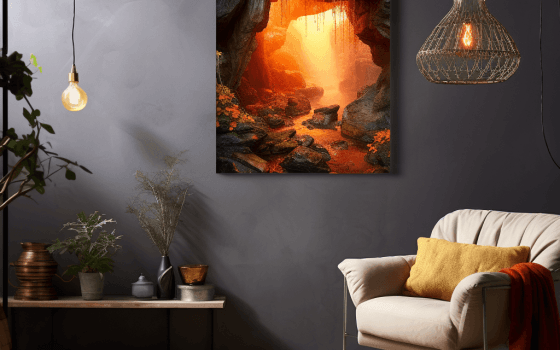 Acrylic print of cave