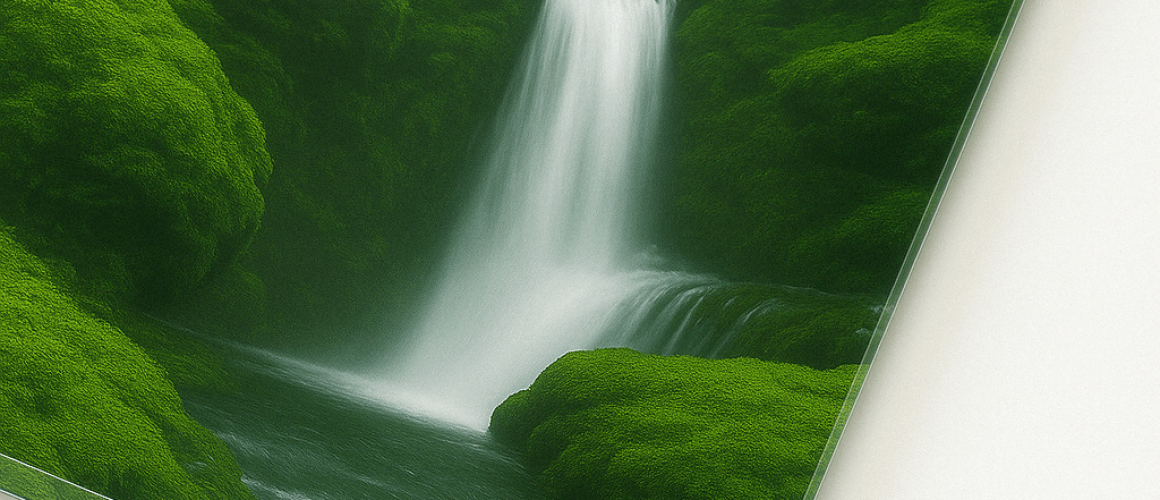 Acrylic printing done with flare