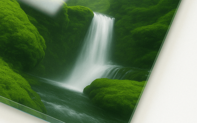 Acrylic printing done with flare