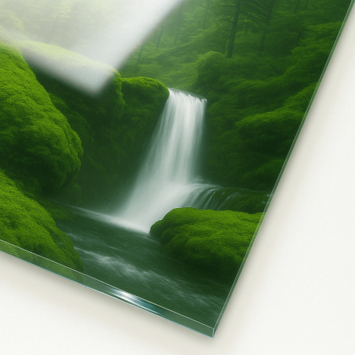 Acrylic printing done with flare