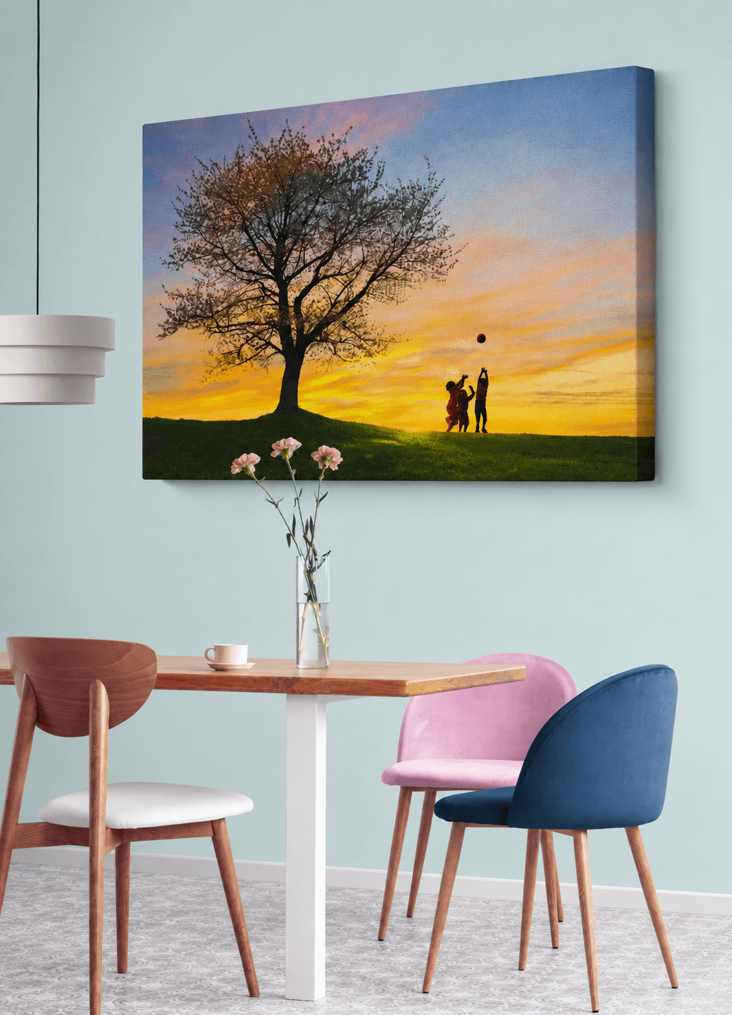 Canvas on wall
