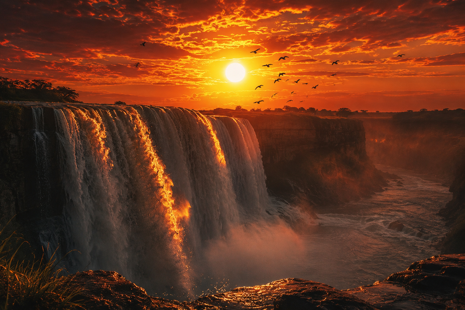 sunset-waterfall-3 sunset-waterfall-3